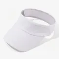 Detailed view of breathable white sun visor hat for outdoor sports activities - L (56-60cm) / Single Piece / White