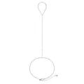 Bracelet de doigt élégant en argent fin S925 avec chaîne à billes au design minimaliste - Style Perle (DY150593) / Or blanc