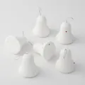 Juego de 6 campanas de Navidad de espuma blanca con acabado brillante y lazos para colgar. - Paquete de 6 Campana de Espuma Blanca 6CM