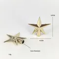 Detail view of 4.5cm golden mini star Christmas tree topper with 6mm hole - 4.50cm / Gold