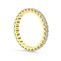 Elegant gold-plated S925 silver eternity ring with sparkling round cubic zirconia - Size 5 / Gold (DY121534)