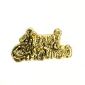 Shiny gold electroplated plastic Merry Christmas letter plaque tree hanging ornament - 2.5CM Plane English Letters / Gold