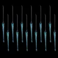 Elegante blaue Acryl-Eiszapfen-Anhänger als Dekoration für den Weihnachtsbaum - 5 Inch Twill Icicle / 12 Stück / Hellblau