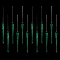 12er-Set leuchtend grüne gedrehte Acryl-Eiszapfen für die festliche Weihnachtsbaumdekoration - 5 Inch Twill Icicle / 12 Stück/Packung / Grün