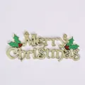 Gold electroplated Merry Christmas letter sign ornament for Christmas tree decoration - Gold Stereo Style / 20CM Stereo English Letters / Gold