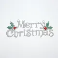 Silver electroplated Merry Christmas letter plate pendant for tree decoration - Silver Stereo Style / 20CM Stereo English Letters / Silver
