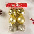 Detailed view of gold Christmas ball set with shiny, matte, and glitter finishes - 3cm (Pack of 12) / Gold