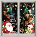 Large colorful Christmas window static stickers featuring Santa Claus and reindeer - Style XD-315 (006SDJDT23)