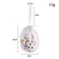 Detailed size specifications for the floral Easter egg hanging ornament, 8x10cm. - Easter Rabbit Style 3