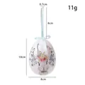 Detailed dimension view of 8x10cm Easter egg hanging ornament with rabbit pattern - Easter Rabbit Style 2