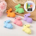 6-pack macaron colored foam artificial Easter bunnies for festive holiday decoration - 6-pack easter bunny design #6