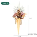 Festlicher dekorativer Weihnachts-Eistüten-Hänger mit LED-Licht und Schleife - Stil 2 / 21cm*45cm