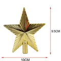 Goldene 3D-Pentagramm-Weihnachtsbaumspitze Dekoration, 10 cm x 9,5 cm Abmessungen - Gold (71068) / Gold 10CM 71068 / 10cm