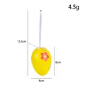Yellow floral Easter egg ornament with white hanging ribbon loop, lightweight 4.5g - Bright Yellow Red Blue Flower Style (2#)