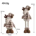 Gestrickte teleskopische Weihnachts-Rentier-Plüschpuppe mit Größenangaben - Retractable Doll / Elch