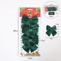 Set van drie groene fluwelen kerststrikken met gedetailleerde afmetingen en gewicht - Set van 3 / Groen