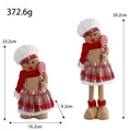 Muñeco de jengibre navideño telescópico con dimensiones en posiciones retraída y extendida - Muñeco Chef / Retractable Doll