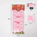 Set van drie roze pluche fluwelen kerststrikken voor feestelijke kerstboomdecoratie - Set van 3 / Roze