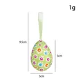 Lightweight floral fabric-covered foam Easter egg ornament, 5cm height, 1g weight - Light Green Daisy (Style 7#)