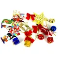 Kit complet de décoration de sapin avec cimier étoile, nœuds et ornements de fête - Accessoires pour Arbre 90CM-120CM
