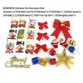 Kit de décoration de sapin de Noël 60/90cm avec ornements et étoile de cime dorée - Accessoires pour Petit Arbre 60CM