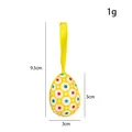 Easter egg hanging ornament fabric covered with yellow floral patterns and dimensions - Yellow Pattern (Style 5#)