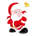 Detailed cartoon Santa Claus static sticker for festive window and fridge decoration - Santa Claus (01) / 12x16cm