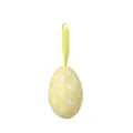 Yellow Easter foam egg decoration with white polka dots and hanging ribbon - Polka Dot / 4*6cm / Yellow
