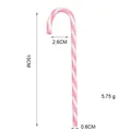 Lichtgewicht roze en wit gestreepte plastic zuurstok ornament voor de kerstboom decor - Roze Witte Zuurstok Ornament / 15*3.2CM