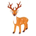 Detailed view of a lifelike sika deer figurine for festive Christmas display decoration - 15cm Artificial Reindeer