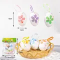 Set of 6 decorative colorful Easter foam eggs featuring 4x6cm size for festive display - 6 Pcs/Pack / Easter Style 50 Egg