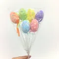 Bouquet di uova di Pasqua colorate in schiuma con nastri in plastica trasparente - Stile Texture Opaca (83#) / Set da 6 pezzi