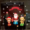 Stickers de Noël statiques pour fenêtres avec joli motif de Père Noël et renne! - Multicolore 62 (CXDC-62)