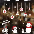 Christmas static window stickers with snowman and tree patterns for holiday decor - Cute Snowman Ornaments (HY-25)