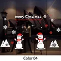 Autocollants statiques de Noël pour fenêtre avec bonhomme de neige, style 04 - Multicolore 04 (CXDC-04)