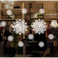 Große weiße Weihnachts-Schneeflocken elektrostatische Fensteraufkleber für Glas - Mehrere Exquisite Schneeflocken Stil (BXD-08)