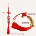 Traditional brass Five-Emperor Coins Chinese knot tassel decoration for Lunar New Year - 2.3cm Diameter Coin / Five Emperor Coins Hanging Gold Edge Knot