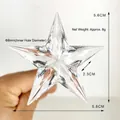 Dekorativer transparenter Acryl-Stern für LED-Weihnachtslichterketten-Beleuchtung - 2.5*6CM Transparenter Diamantstern