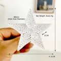 Transparenter Acryl-Sternaufsatz für LED-Weihnachtslichterketten, 4,2 cm Durchmesser - Kleiner Punktierter Stern