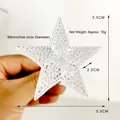 Stella a cinque punte in acrilico trasparente per luci LED di Natale, misura 5,5 cm - Stella Picchiettata Media