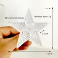 Accessorio stella a cinque punte in acrilico trasparente per catene luminose LED Natale - Grande Stella Picchiettata