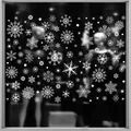 Große weiße Weihnachts-Schneeflocken-Fensteraufkleber für die Feiertagsdekoration - Exquisite Schneeflocken Punkt Kombi (BXD-401)