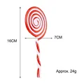Sucette de simulation en spirale rouge et blanc ornement suspendu pour sapin de Noël - Ornement Sucette Rouge Blanc / 16*7cm