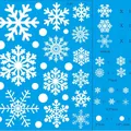 White snowflake Christmas window static cling stickers variety pack for holiday decor - Christmas Static Cling (E-01) / 32x24cm