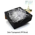 Premium 3mm transparent PP shredded plastic silk gift box filler for holiday decoration - PP Material Silk / 3mm Width / Clear