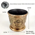 Bronze Christmas tree stand base with snowman design and detailed product dimensions - Diameter 15cm / Bronze