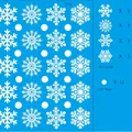 Set of 20 snowflake and 12 dot static window stickers for Christmas decor - Christmas Static Cling (E-04) / 32x24cm