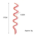 Sucre d'orge en spirale rouge et blanc, décoration de Noël de 17 cm et 9 grammes - Ornement Bonbon Vague Rouge Blanc / 17*1.9CM
