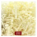 Cream colored wave crinkle shredded paper filler for gift box packaging, model Z02 - 1kg Pack / Milk White (Z02)