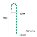 Groen-wit gestreepte gesimuleerde zuurstok voor kerstboomversiering - Groen Witte Zuurstok Ornament / 15*3.2CM